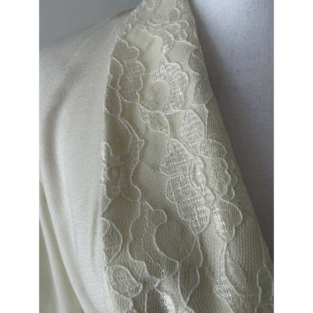 NWT By Choice Off White Single Button Long Lace Lined VTG Blazer Size Large - Picture 3 of 6